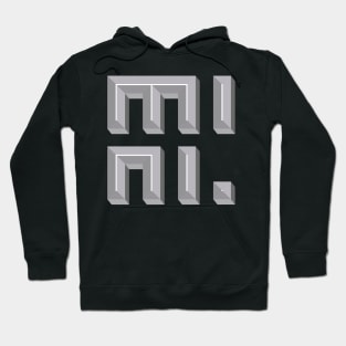 Super 3D MINI text in silver Hoodie